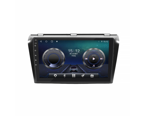 Штатная магнитола Lesko для Mazda 3 I (BK) Рестайлинг 2006-2009 экран 9" 4/64Gb 4G Wi-Fi GPS Top