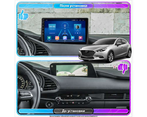 Штатная магнитола Lesko для Mazda 3 IV (BP) 2019-н.в. экран 10" 4/64Gb 4G Wi-Fi GPS Top