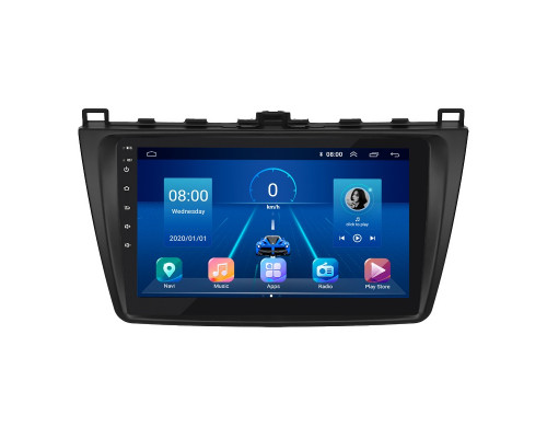 Штатная магнитола Lesko для Mazda 6 II (GH) Рестайлинг 2009-2013 экран 9" 6/128Gb 4G Wi-Fi GPS Top