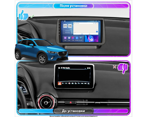 Штатная магнитола Lesko для Mazda CX-3 I 2015-2018 экран 9" 2/32Gb CarPlay 4G Wi-Fi GPS Prime