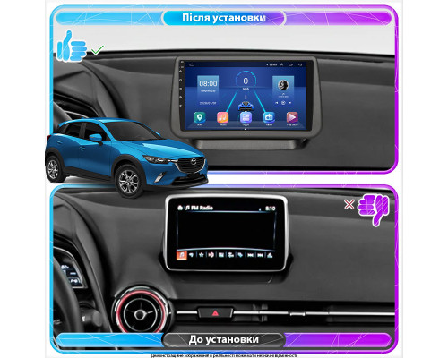 Штатная магнитола Lesko для Mazda CX-3 I 2015-2018 экран 9" 2/32Gb 4G Wi-Fi GPS Top