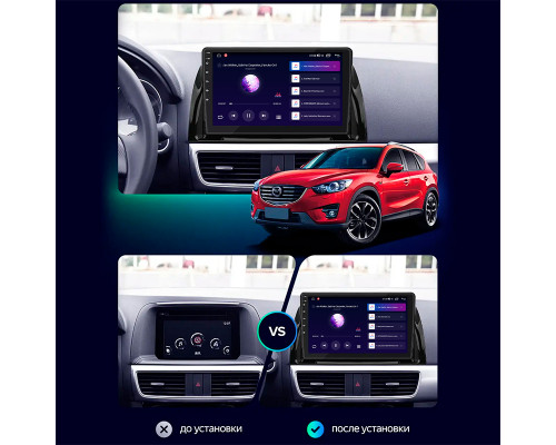 Штатная магнитола Lesko для Mazda CX-5 I Рестайлинг 2015-2017 экран 10" 4/64Gb CarPlay 4G Wi-Fi GPS Prime