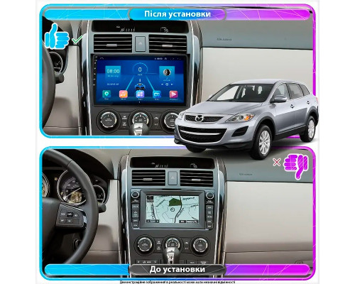 Штатная магнитола Lesko для Mazda CX-9 I 2006-2012 экран 10" 6/128Gb 4G Wi-Fi GPS Top