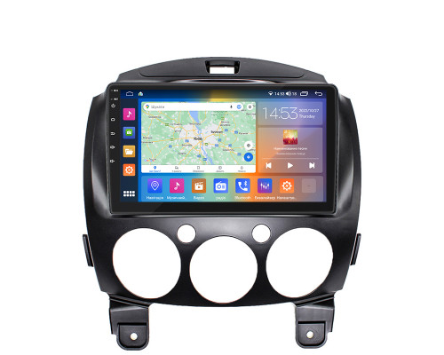 Штатная магнитола Lesko для Mazda Demio III (DE) 2007-2014 экран 9" 4/64Gb CarPlay 4G Wi-Fi GPS Prime