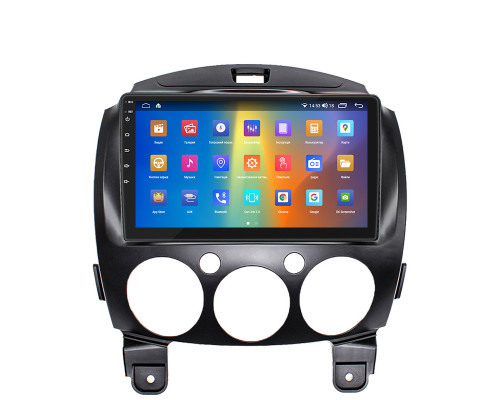 Штатная магнитола Lesko для Mazda Demio III (DE) 2007-2014 экран 9" 4/64Gb CarPlay 4G Wi-Fi GPS Prime