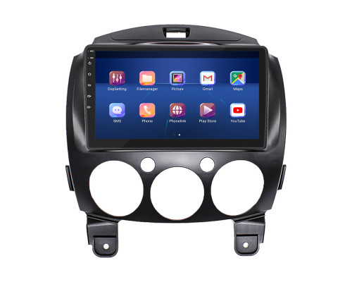 Штатная магнитола Lesko для Mazda Demio III (DE) 2007-2014 экран 9" 6/128Gb 4G Wi-Fi GPS Top
