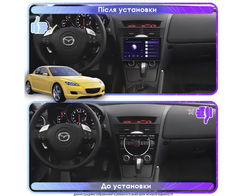 Штатная магнитола Lesko для Mazda RX-8 I 2003-2008 экран 9" 2/32Gb 4G Wi-Fi GPS Top