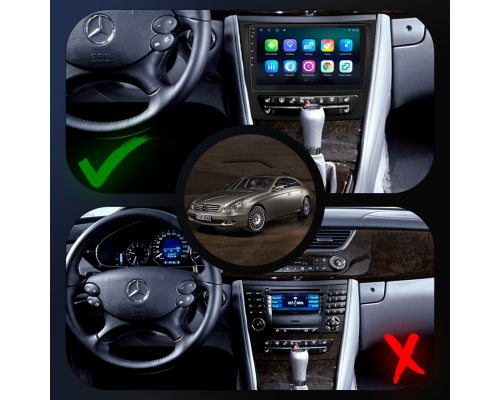 Штатная магнитола Lesko для Mercedes-Benz CLS I (C219) 2004-2008 экран 9" 4/64Gb 4G Wi-Fi GPS Top
