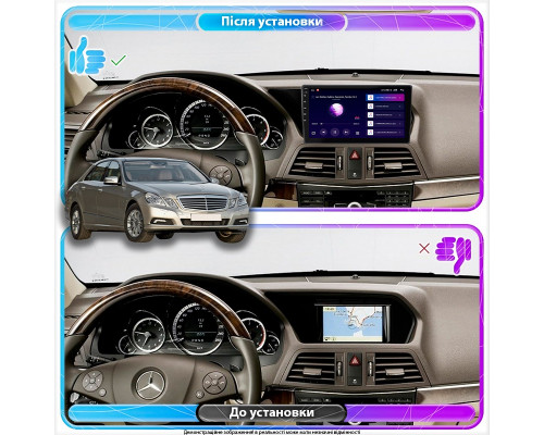 Штатная магнитола Lesko для Mercedes-Benz E-Класс IV (W212, S212, C207) 2009-2013 экран 10" 6/128Gb 4G Wi-Fi GPS Top