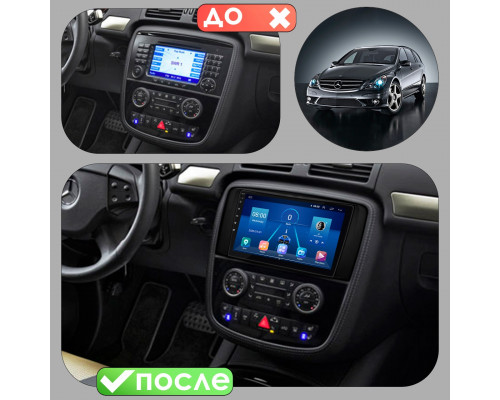 Штатная магнитола Lesko для Mercedes-Benz R-Класс I Рестайлинг 2 2010-2017 экран 9" 2/32Gb Wi-Fi GPS Base
