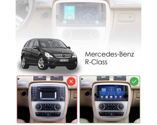 Штатная магнитола Lesko для Mercedes-Benz R-Класс I Рестайлинг 2 2010-2017 экран 9" 2/32Gb CarPlay 4G Wi-Fi GPS Prime