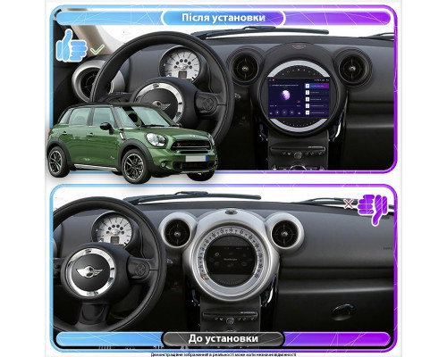 Штатная магнитола Lesko для MINI Countryman I 2010-2016 экран 9" 2/32Gb Wi-Fi GPS Base
