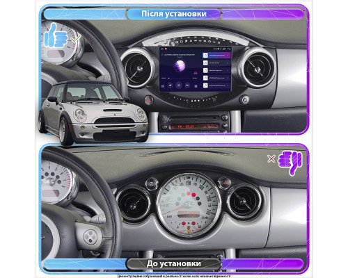 Штатная магнитола Lesko для MINI Hatch I (R50) 2000-2006 экран 9" 2/32Gb Wi-Fi GPS Base