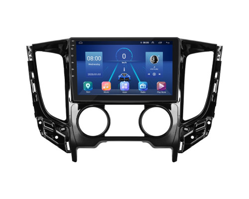 Штатная магнитола Lesko для Mitsubishi L200 V Manual AC 2015-2019 экран 9" 4/64Gb 4G Wi-Fi GPS Top