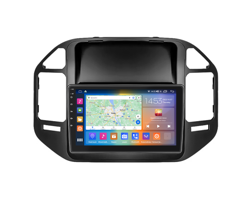 Штатная магнитола Lesko для Mitsubishi Pajero III Рестайлинг 2002-2006 экран 9" 4/64Gb 4G Wi-Fi GPS Top