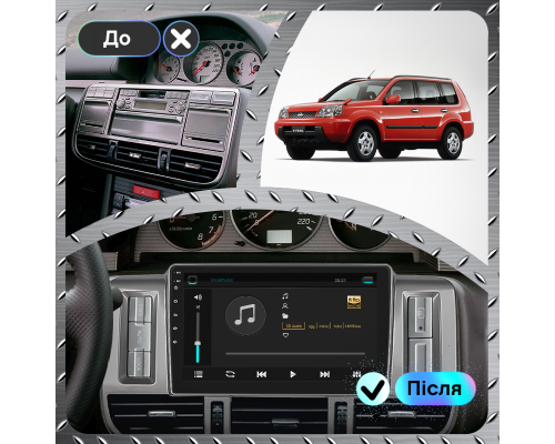 Штатная магнитола Lesko для Nissan X-Trail I 2000-2003 экран 9" 2/32Gb Wi-Fi GPS Base