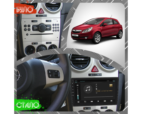 Штатная магнитола Lesko для Opel Corsa D 2006-2010 экран 9" 2/32Gb Wi-Fi GPS Base