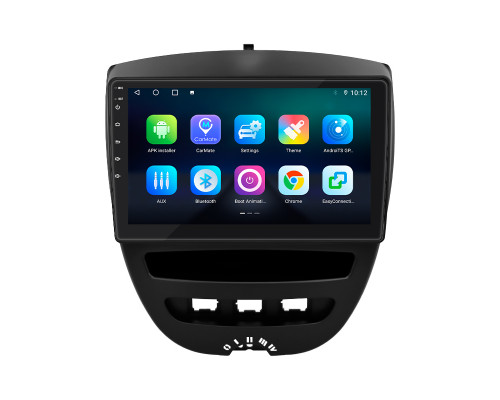 Штатная магнитола Lesko для Peugeot 107 I 2005-2009 экран 10" 4/64Gb 4G Wi-Fi GPS Top