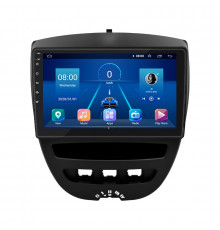 Штатная магнитола Lesko для Peugeot 107 I 2005-2009 экран 10" 6/128Gb 4G Wi-Fi GPS Top