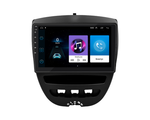 Штатная магнитола Lesko для Peugeot 107 I Рестайлинг 2009-2012 экран 10" 1/16Gb Wi-Fi GPS Base