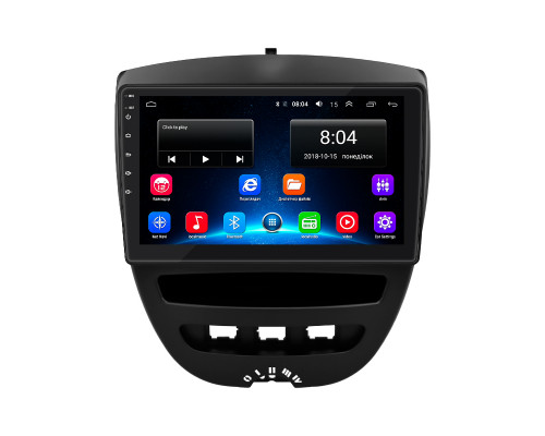 Штатная магнитола Lesko для Peugeot 107 I Рестайлинг 2009-2012 экран 10" 2/32Gb Wi-Fi GPS Base