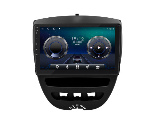 Штатная магнитола Lesko для Peugeot 107 I Рестайлинг 2009-2012 экран 10" 4/32Gb 4G Wi-Fi GPS Top
