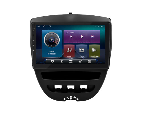 Штатная магнитола Lesko для Peugeot 107 I Рестайлинг 2009-2012 экран 10" 4/64Gb 4G Wi-Fi GPS Top