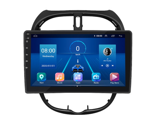 Штатная магнитола Lesko для Peugeot 206  1998-2012 экран 9" 2/32Gb 4G Wi-Fi GPS Top