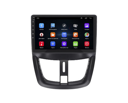 Штатная магнитола Lesko для Peugeot 207 I Рестайлинг 2009-2015 экран 9" 2/32Gb Wi-Fi GPS Base