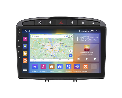 Штатная магнитола Lesko для Peugeot 408 I 2012-2017 экран 9" 2/32Gb CarPlay 4G Wi-Fi GPS Prime