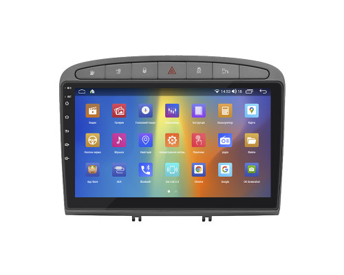 Штатная магнитола Lesko для Peugeot 408 I 2012-2017 экран 9" 4/64Gb CarPlay 4G Wi-Fi GPS Prime