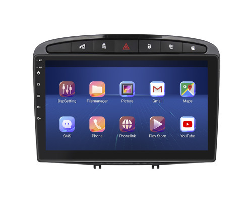 Штатная магнитола Lesko для Peugeot 408 I 2012-2017 экран 9" 2/32Gb 4G Wi-Fi GPS Top