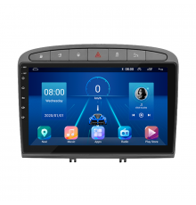 Штатная магнитола Lesko для Peugeot 408 I Рестайлинг 2017-н.в. экран 9" 2/32Gb Wi-Fi GPS Base