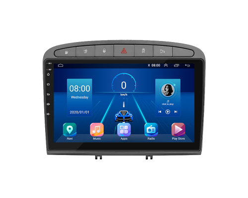 Штатная магнитола Lesko для Peugeot 408 I Рестайлинг 2017-н.в. экран 9" 2/32Gb Wi-Fi GPS Base