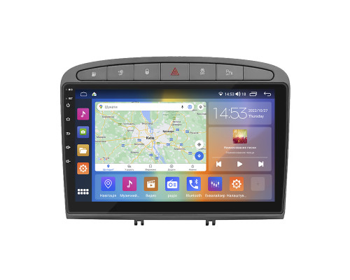 Штатная магнитола Lesko для Peugeot 408 I Рестайлинг 2017-н.в. экран 9" 2/32Gb CarPlay 4G Wi-Fi GPS Prime