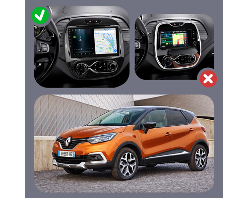 Штатная магнитола Lesko для Renault Captur I 2012-2017 экран 9" 2/32Gb Wi-Fi GPS Base