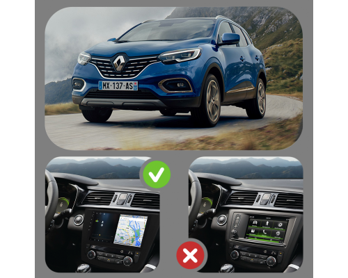 Штатная магнитола Lesko для Renault Kadjar I Рестайлинг 2018-н.в экран 9" 4/64Gb 4G Wi-Fi GPS Top