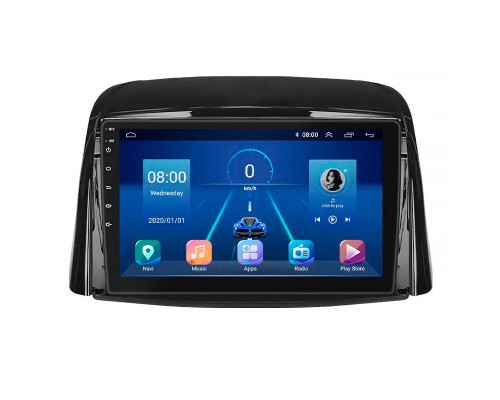 Штатная магнитола Lesko для Renault Koleos I Рестайлинг 2011-2013 экран 9" 6/128Gb 4G Wi-Fi GPS Top