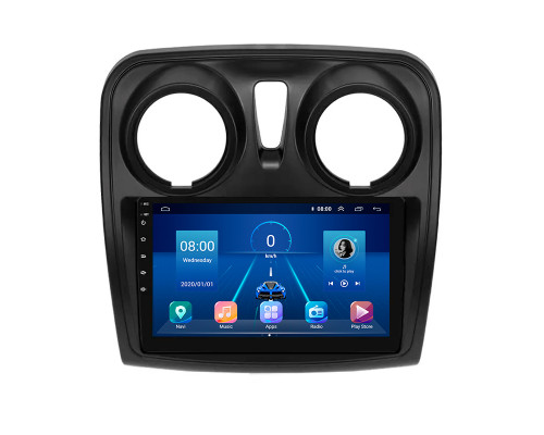 Штатная магнитола Lesko для Renault Lodgy  2012-н.в экран 9" 6/128Gb 4G Wi-Fi GPS Top
