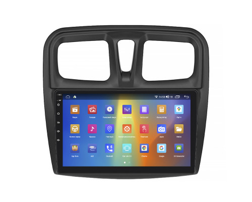 Штатная магнитола Lesko для Renault Logan II 2012-2018 экран 10" 4/64Gb CarPlay 4G Wi-Fi GPS Prime