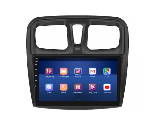 Штатная магнитола Lesko для Renault Logan II 2012-2018 экран 10" 6/128Gb 4G Wi-Fi GPS Top