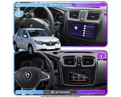 Штатная магнитола Lesko для Renault Logan II ver 2 2012-2018 экран 10" 2/32Gb 4G Wi-Fi GPS Top