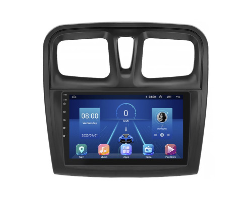 Штатная магнитола Lesko для Renault Logan II ver 2 2012-2018 экран 10" 6/128Gb 4G Wi-Fi GPS Top