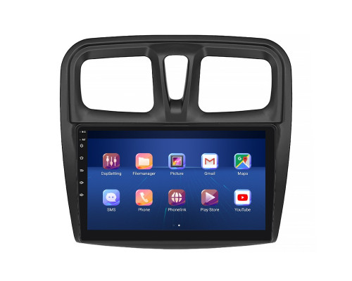 Штатная магнитола Lesko для Renault Logan II Рестайлинг 2018-н.в экран 10" 6/128Gb 4G Wi-Fi GPS Top