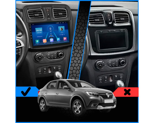Штатная магнитола Lesko для Renault Logan II Рестайлинг 2018-н.в экран 10" 6/128Gb 4G Wi-Fi GPS Top