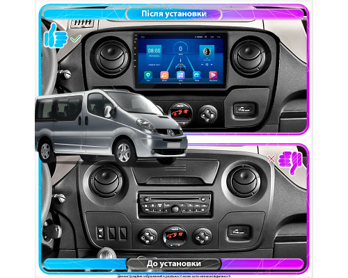 Штатная магнитола Lesko для Renault Master III 2010-2019 экран 10" 4/64Gb 4G Wi-Fi GPS Top