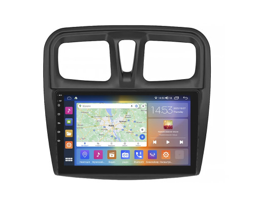 Штатная магнитола Lesko для Renault Sandero II Рестайлинг 2018-н.в экран 10" 4/64Gb CarPlay 4G Wi-Fi GPS Prime