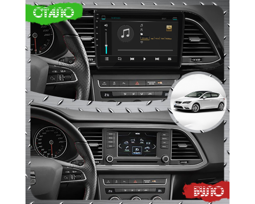 Штатная магнитола Lesko для SEAT Leon III 2012-2016 экран 9" 2/32Gb Wi-Fi GPS Base