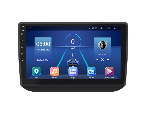 Штатная магнитола Lesko для Skoda Fabia II 2007-2010 экран 10" 6/128Gb 4G Wi-Fi GPS Top