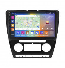 Штатная магнитола Lesko для Skoda Octavia II (A5) Рестайлинг 2008-2013 экран 10" 4/64Gb CarPlay 4G Wi-Fi GPS Prime
